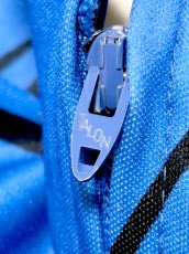 画像15: アート柄 TALON ブルー ブラック ウエストリボン レトロ USA古着 ヴィンテージワンピース (15)