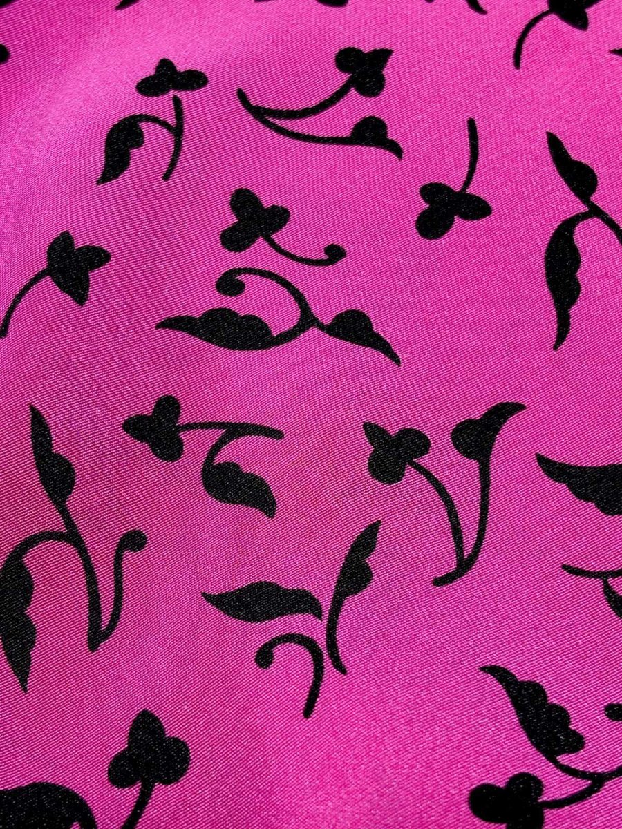 画像11: リーフ柄 前開き ノーカラー レトロ USA古着 ヴィンテージワンピース  (11)