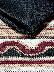 画像10: 斜めストライプ柄 タートルネック レトロ USA古着 長袖 シャツ ヴィンテージトップス (10)