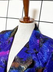 画像4: アート柄 レトロサイケ シングルボタン USA古着 ヴィンテージジャケット (4)