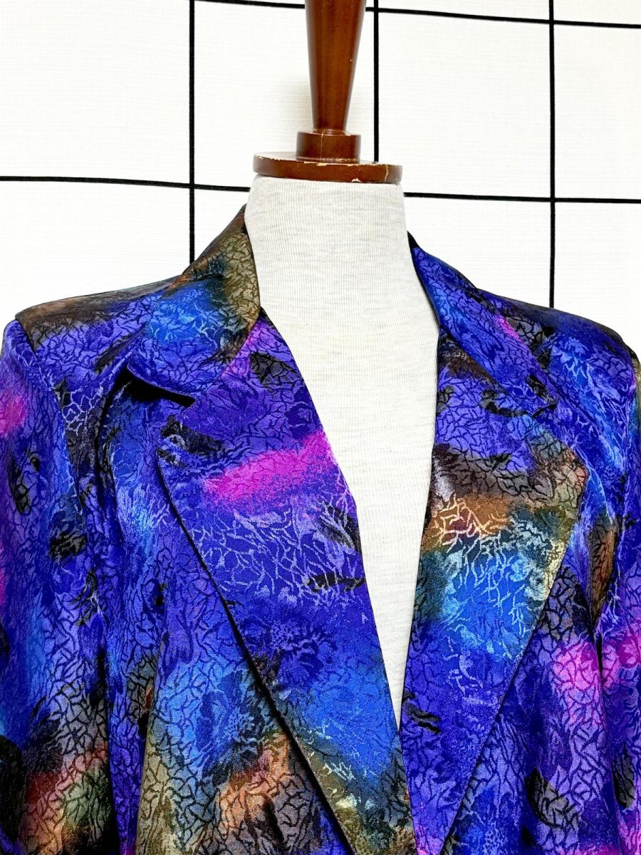 画像5: アート柄 レトロサイケ シングルボタン USA古着 ヴィンテージジャケット (5)