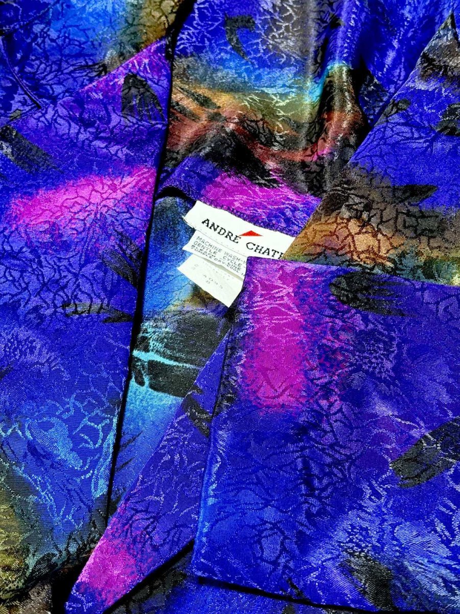 画像8: アート柄 レトロサイケ シングルボタン USA古着 ヴィンテージジャケット (8)