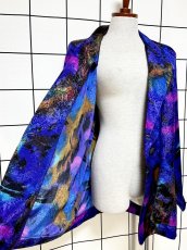 画像7: アート柄 レトロサイケ シングルボタン USA古着 ヴィンテージジャケット (7)