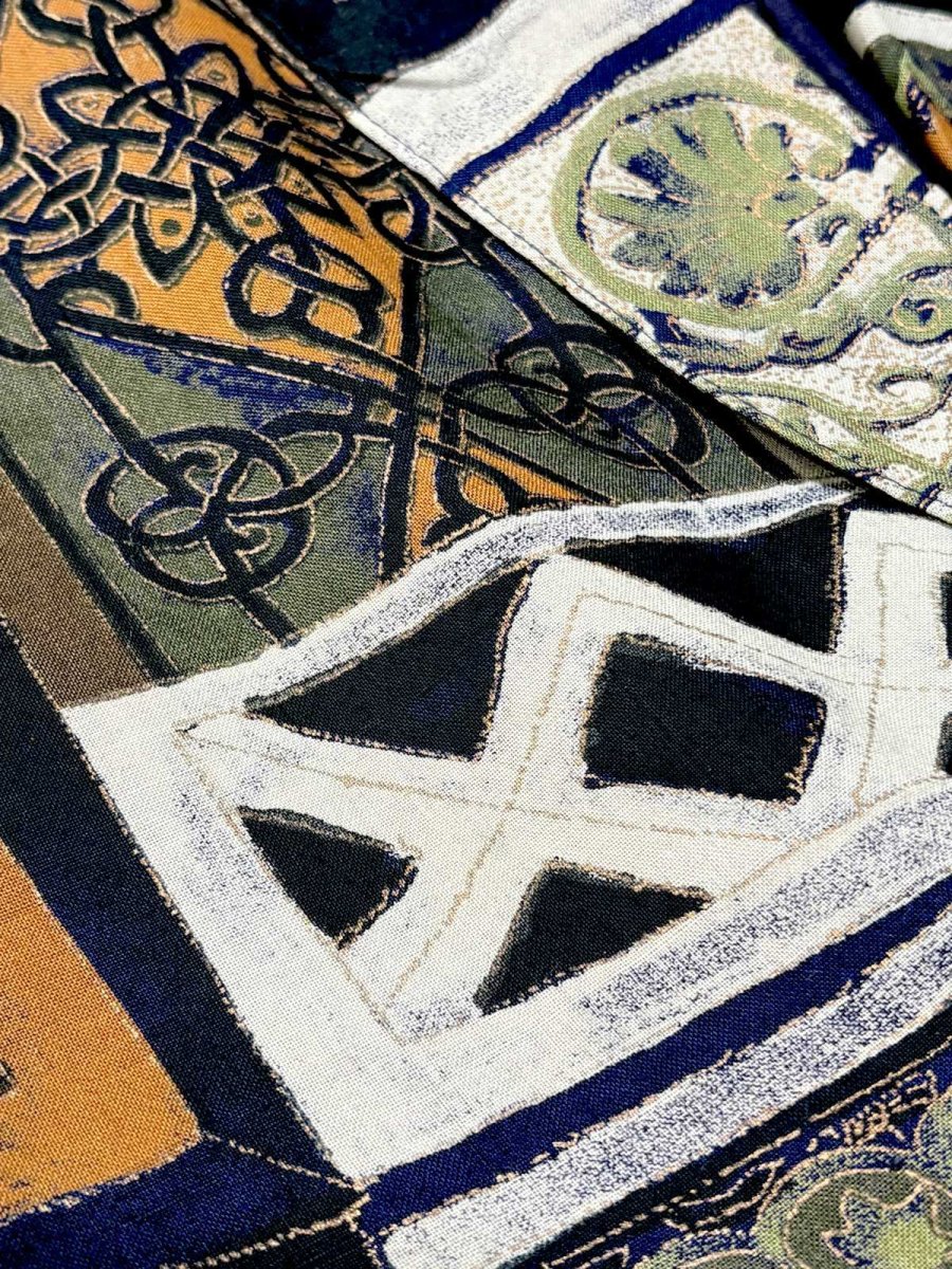 画像11: エスニック柄 フォークロア模様 レトロ USA古着 薄手ヴィンテージジャケット (11)