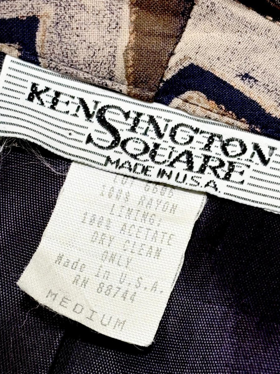 画像13: エスニック柄 フォークロア模様 レトロ USA古着 薄手ヴィンテージジャケット (13)