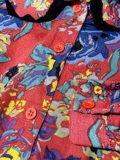 画像10: ダブル襟 花柄 レトロ USA古着 ヴィンテージワンピース (10)