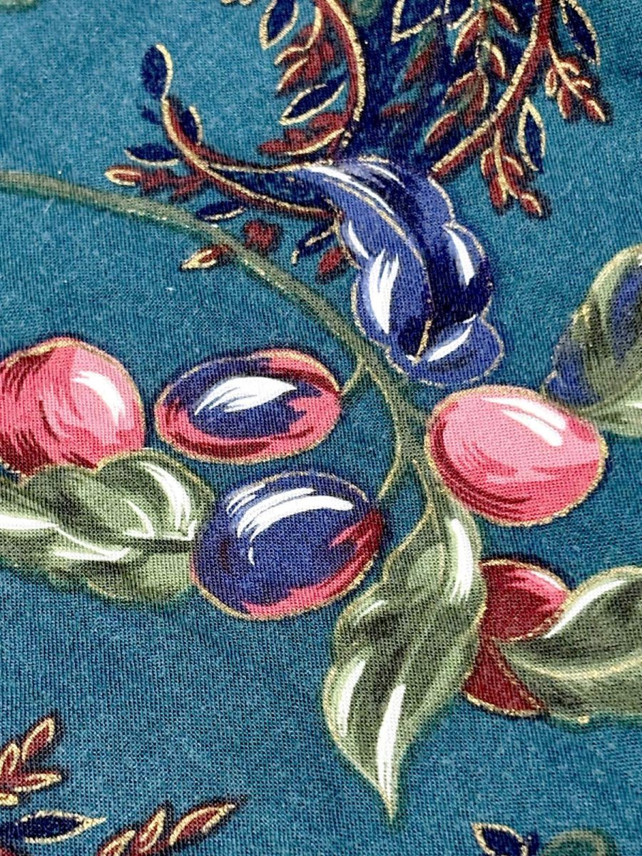 画像14: レース襟 花柄 グリーン レイヤード調 バックリボン レトロ USA古着 ヴィンテージワンピース (14)