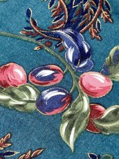 画像14: レース襟 花柄 グリーン レイヤード調 バックリボン レトロ USA古着 ヴィンテージワンピース (14)