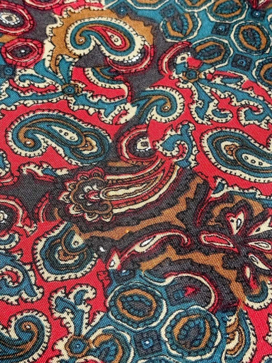 画像11: ペイズリー ウエストゴム レトロ USA古着 ヴィンテージ ワンピース (11)