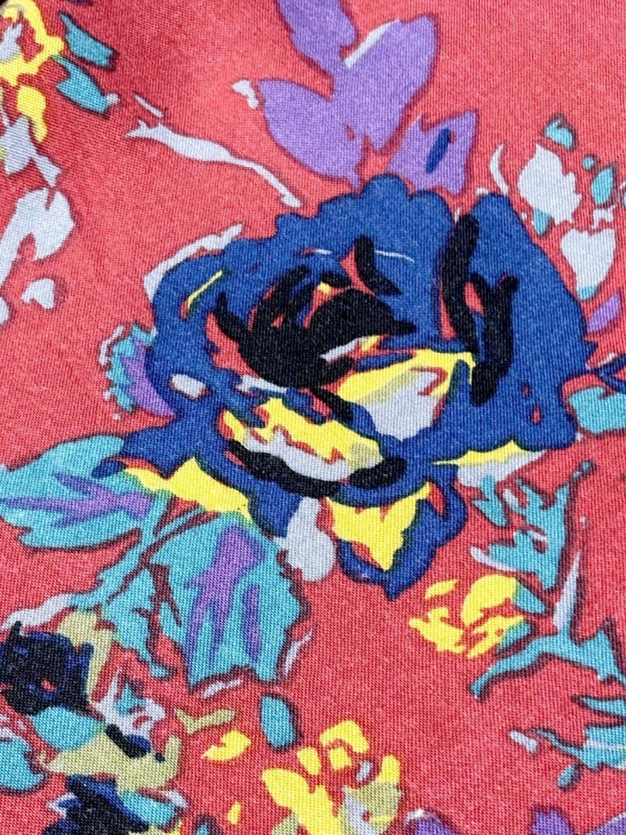 画像11: ダブル襟 花柄 レトロ USA古着 ヴィンテージワンピース (11)