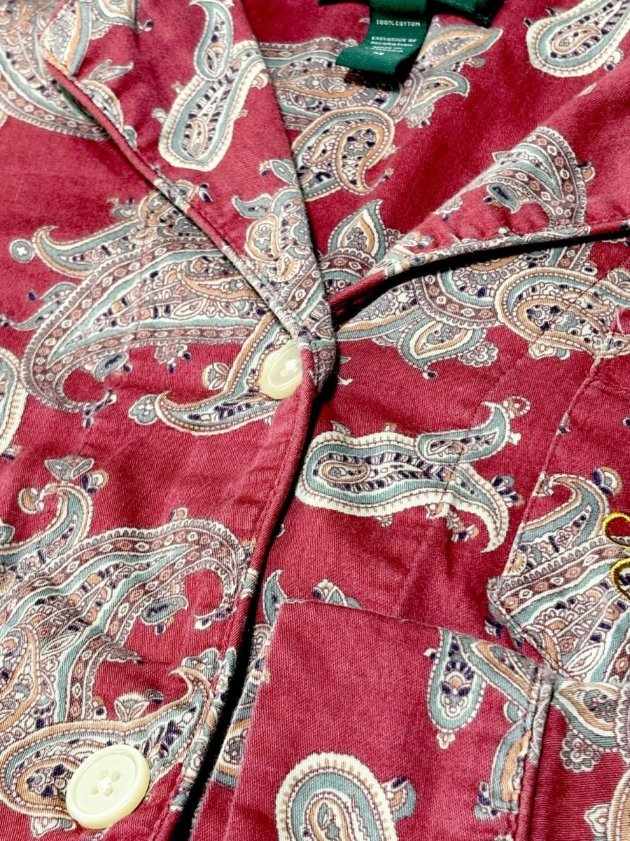 画像8: ラルフローレン RALPHLOREN ペイズリー柄 古着 長袖 シャツ レトロブラウス (8)