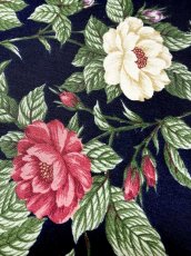 画像8: 花柄 ネイビー レトロ USA古着 ヴィンテージスカート (8)