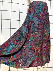 画像4: ペイズリー 総柄 ウエストゴム レトロ USA古着 ヴィンテージスカート (4)