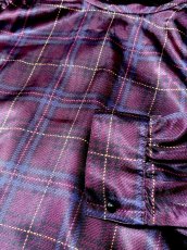 画像9: チェック柄 ハイネック プルオーバー レトロ USA古着 シャツ ヴィンテージトップス (9)