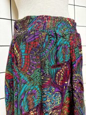 画像2: ペイズリー 総柄 ウエストゴム レトロ USA古着 ヴィンテージスカート (2)