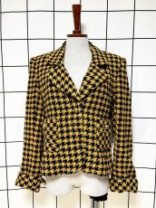 画像1: 千鳥格子柄 レトロ USA古着 ヴィンテージジャケット (1)