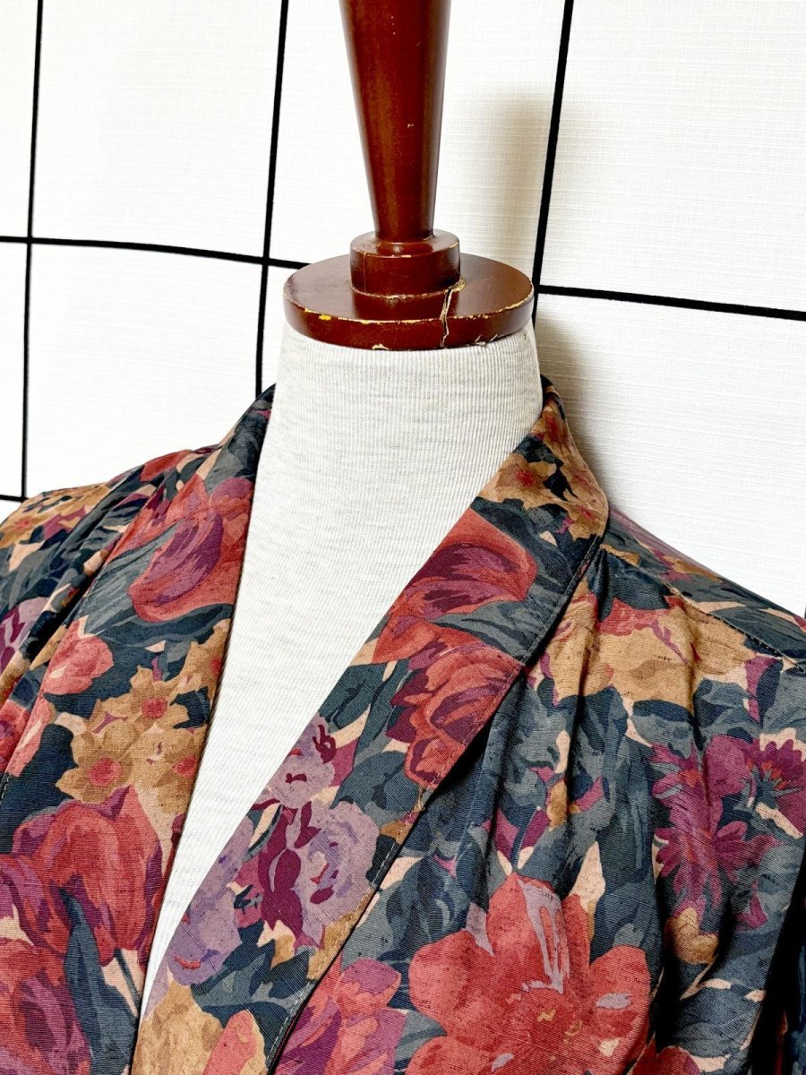 画像4: 花柄 レトロ USA古着 薄手 ヴィンテージジャケット (4)