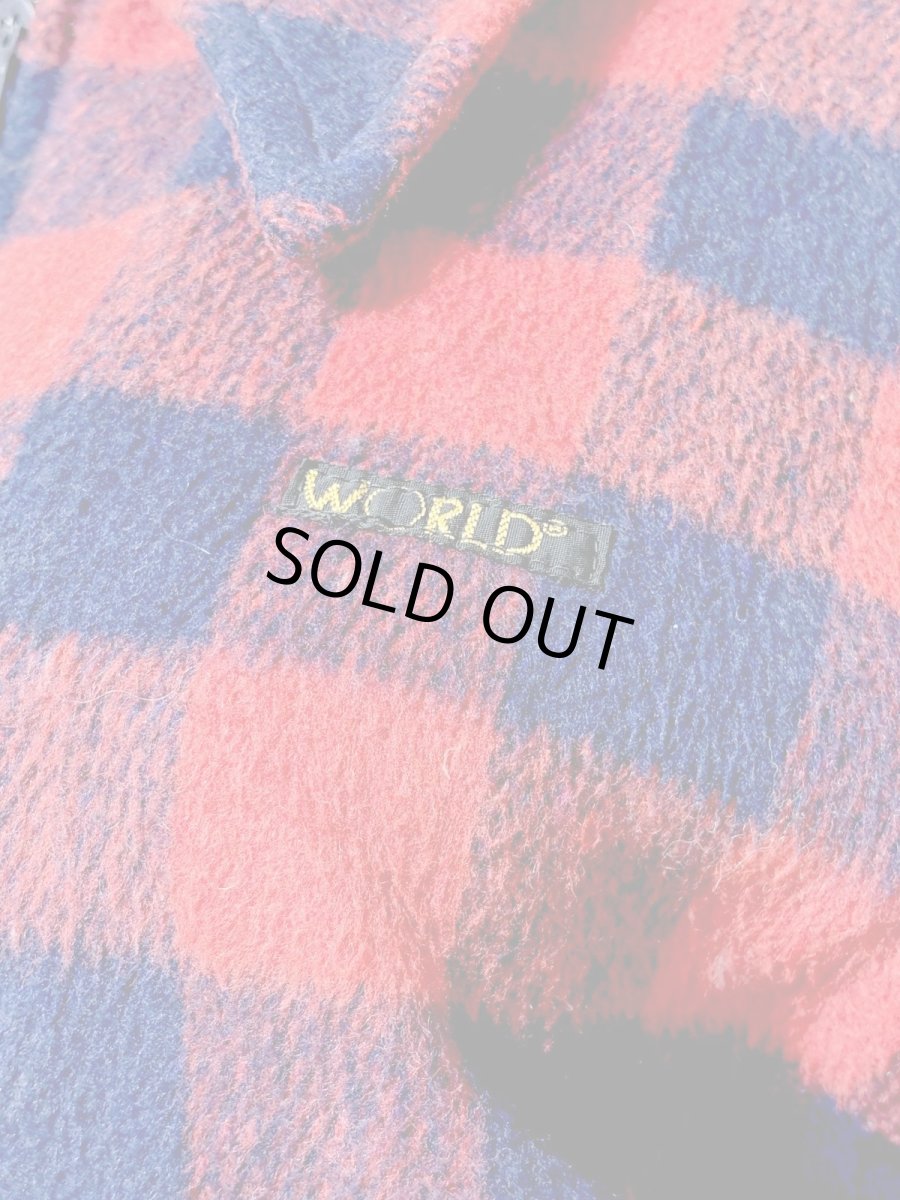 画像8: チェック柄 ジップアップ レトロ ヨーロッパ古着 ジャンパー ヴィンテージブルゾンジャケット (8)