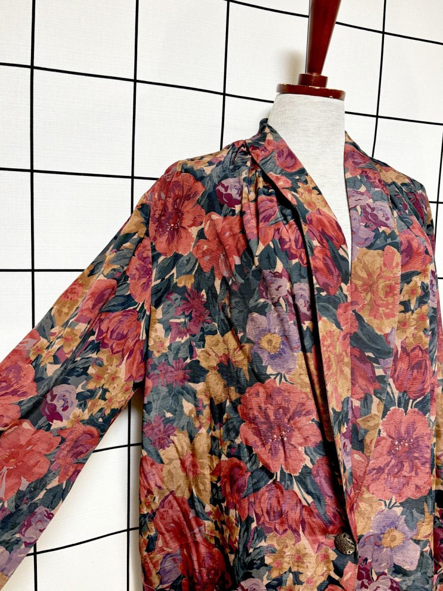 画像6: 花柄 レトロ USA古着 薄手 ヴィンテージジャケット (6)