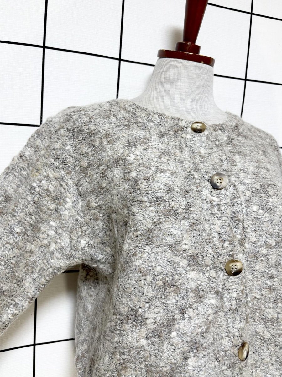 画像6: 優しい配色 モヘア レトロ USA古着 ヴィンテージニットカーディガン (6)