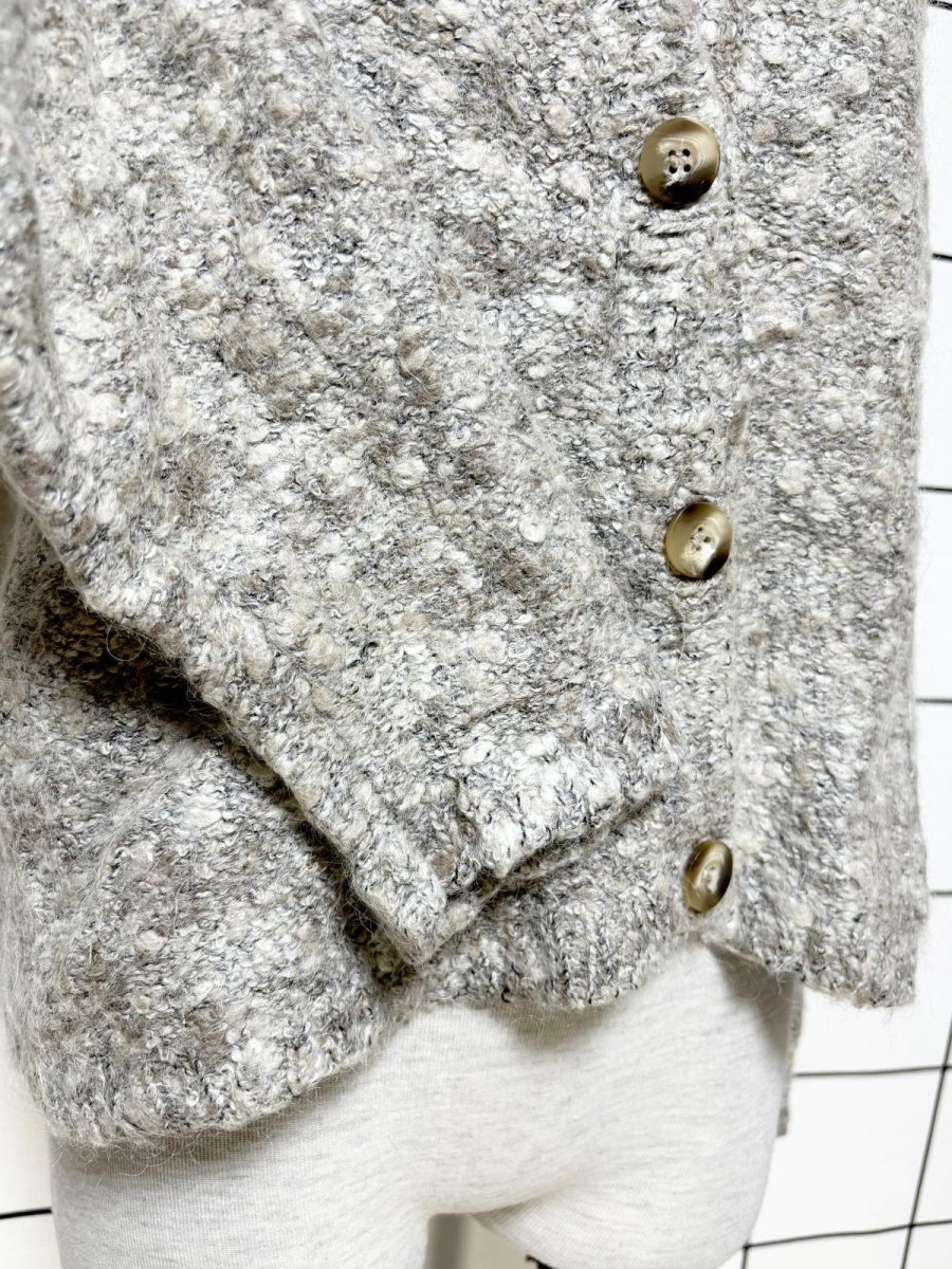 画像8: 優しい配色 モヘア レトロ USA古着 ヴィンテージニットカーディガン (8)