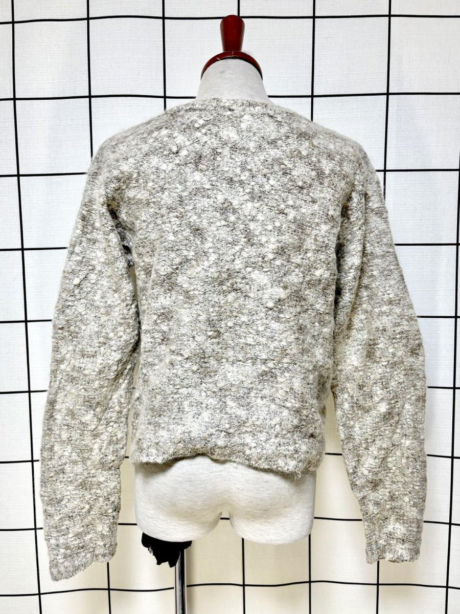 画像2: 優しい配色 モヘア レトロ USA古着 ヴィンテージニットカーディガン (2)
