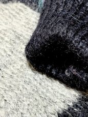 画像11: マルチカラー編み モヘア 裏地付 レトロ ヨーロッパ古着 ヴィンテージニットカーディガン (11)