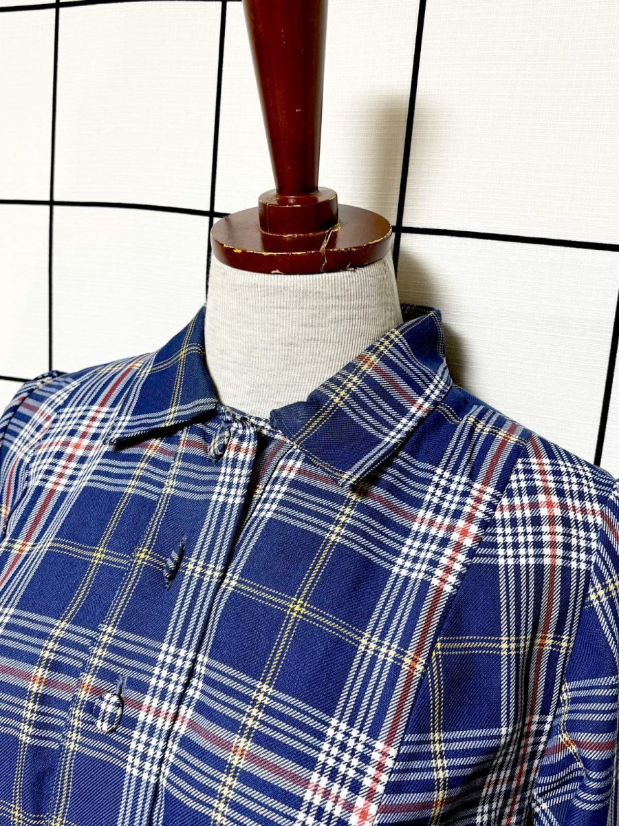 画像4: チェック レトロ USA古着 ヴィンテージワンピース (4)