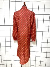 画像2: 小さなペイズリーモチーフ 前開き レトロ USA古着 ヴィンテージワンピース (2)