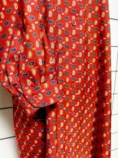 画像7: 小さなペイズリーモチーフ 前開き レトロ USA古着 ヴィンテージワンピース (7)