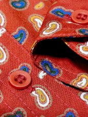 画像13: 小さなペイズリーモチーフ 前開き レトロ USA古着 ヴィンテージワンピース (13)