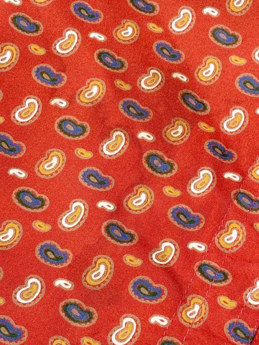 画像15: 小さなペイズリーモチーフ 前開き レトロ USA古着 ヴィンテージワンピース (15)