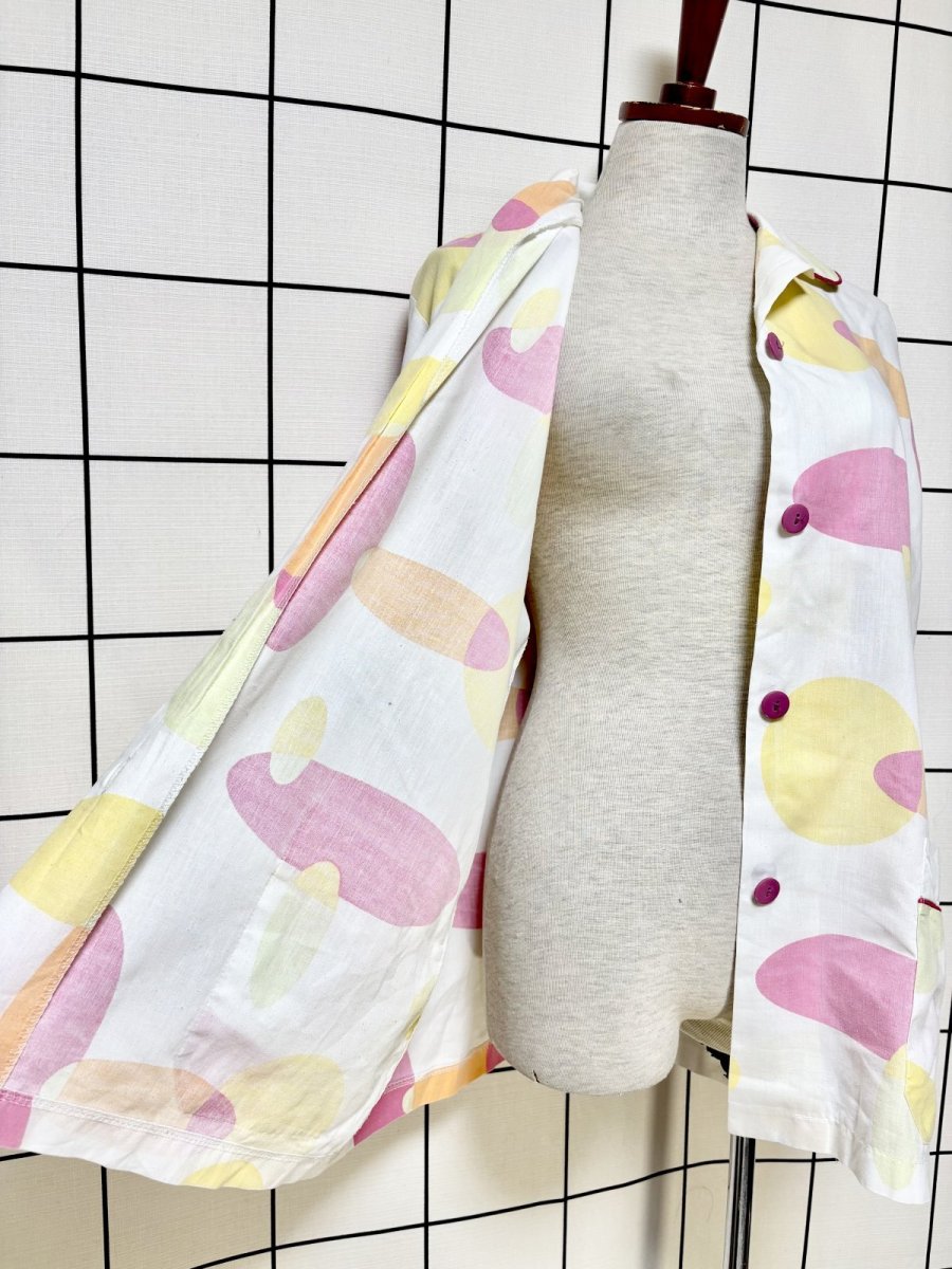 画像8: レトロポップ ホワイト レトロ USA古着 ヴィンテージテーラードジャケット (8)