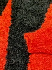 画像8: バイカラー ジグザグ模様 レッド ブラック レッド USA古着 プルオーバー ヴィンテージニットセーター (8)