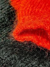 画像9: バイカラー ジグザグ模様 レッド ブラック レッド USA古着 プルオーバー ヴィンテージニットセーター (9)