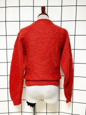 画像2: バイカラー ジグザグ模様 レッド ブラック レッド USA古着 プルオーバー ヴィンテージニットセーター (2)