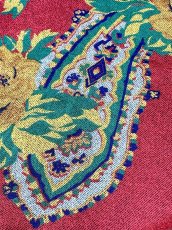 画像9: ペイズリー 花柄 ウエストゴム レトロ USA古着 ヴィンテージスカート (9)