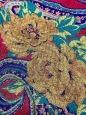 画像8: ペイズリー 花柄 ウエストゴム レトロ USA古着 ヴィンテージスカート (8)