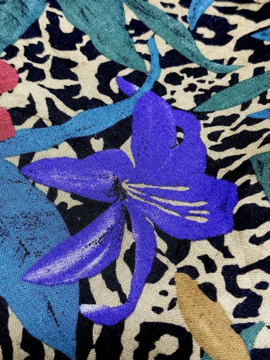 画像9: 花柄 ボタニカル レトロ USA古着 ヴィンテージロングスカート (9)