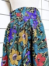 画像2: 花柄 ボタニカル レトロ USA古着 ヴィンテージロングスカート (2)