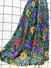 画像4: 花柄 ボタニカル レトロ USA古着 ヴィンテージロングスカート (4)