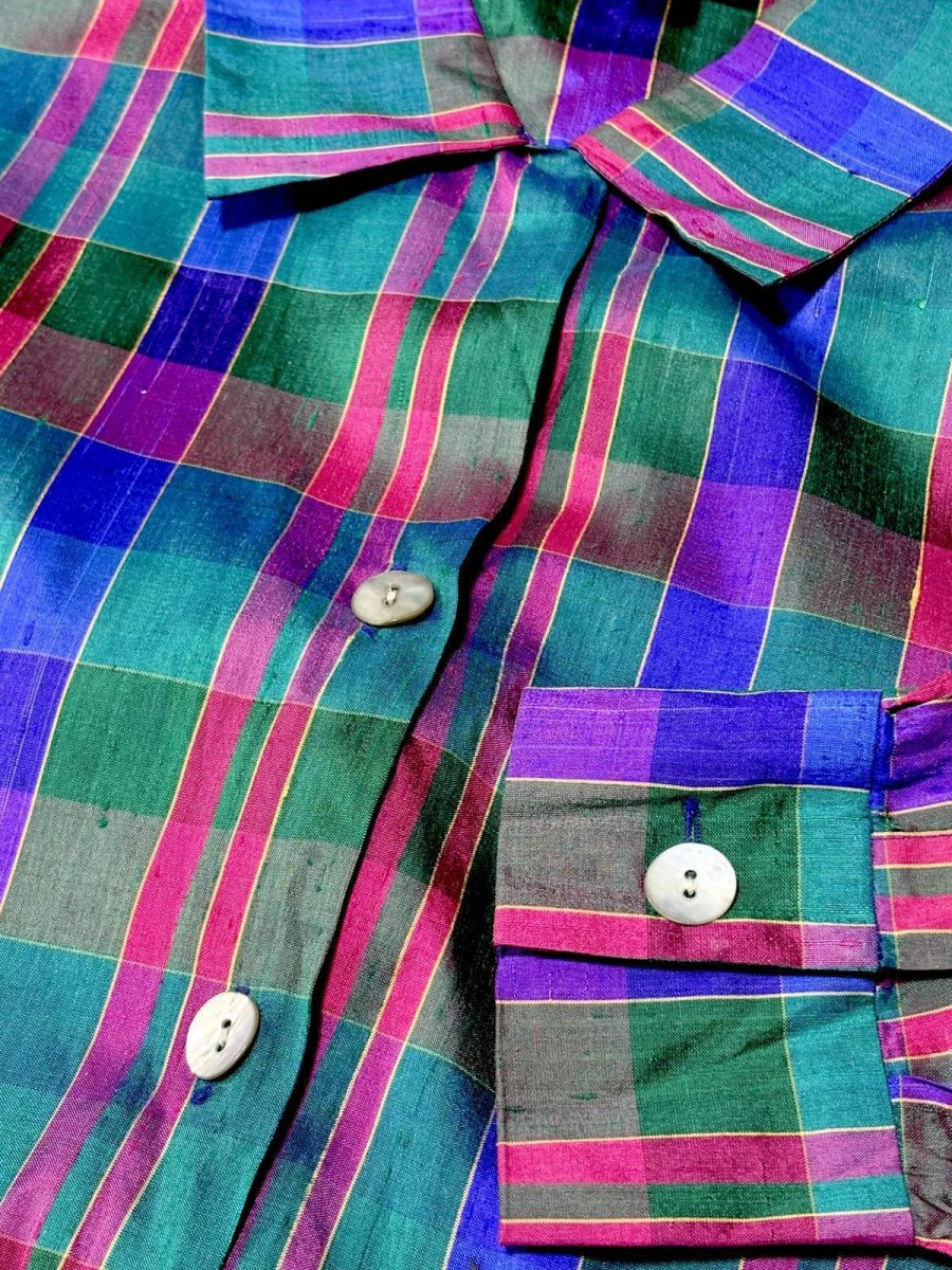 画像8: タルボット Talbot チェック柄  レトロ  USA古着 シャツ  ヴィンテージブラウス (8)