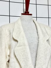 画像5: オフホワイト 無地 モヘア レトロ USA古着 ヴィンテージジャケット (5)