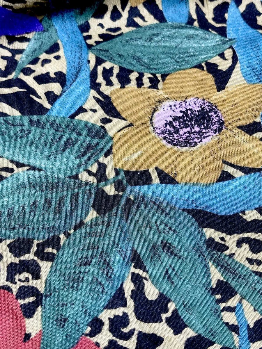 画像10: 花柄 ボタニカル レトロ USA古着 ヴィンテージロングスカート (10)