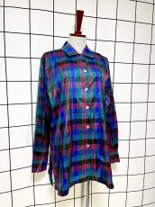 画像3: タルボット Talbot チェック柄  レトロ  USA古着 シャツ  ヴィンテージブラウス (3)