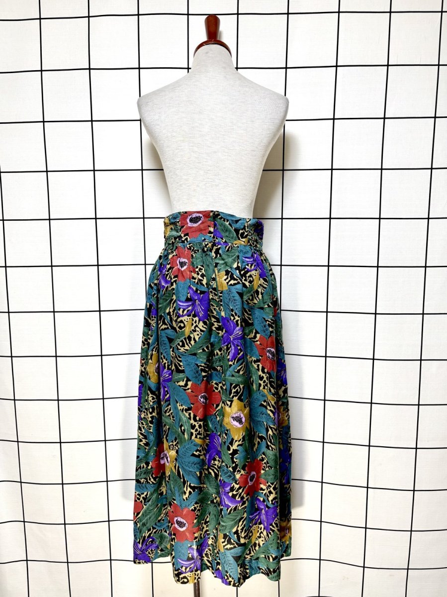 画像6: 花柄 ボタニカル レトロ USA古着 ヴィンテージロングスカート (6)
