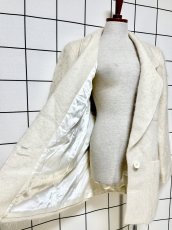 画像8: オフホワイト 無地 モヘア レトロ USA古着 ヴィンテージジャケット (8)