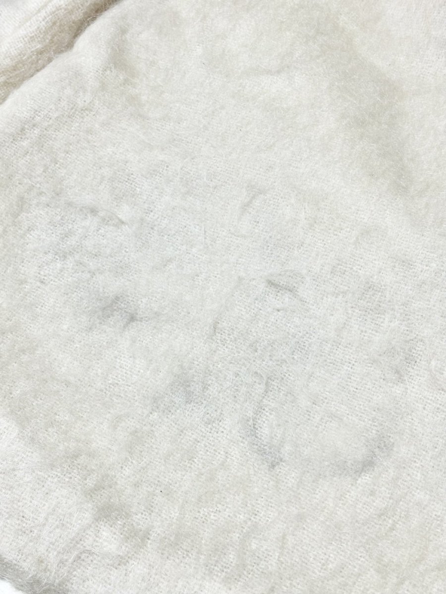 画像12: オフホワイト 無地 モヘア レトロ USA古着 ヴィンテージジャケット (12)