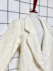 画像6: オフホワイト 無地 モヘア レトロ USA古着 ヴィンテージジャケット (6)