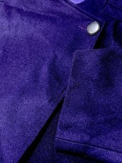 画像9: フランス古着 パープル 無地 ウール レトロ ヨーロッパ古着 ヴィンテージコート (9)
